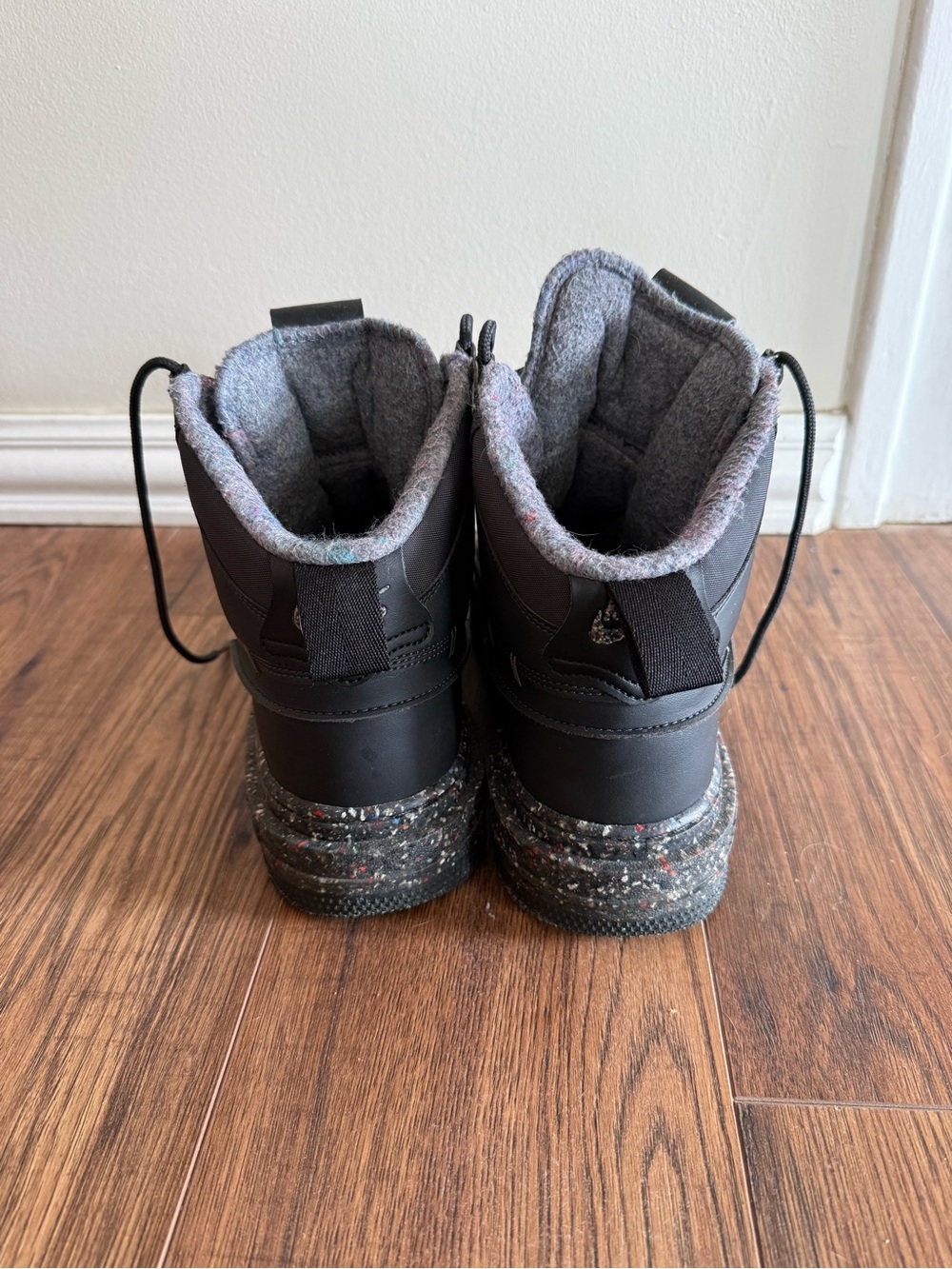 NIKE AIR FORCE 1 BOOTS SNEAKERS DARK SMOKE GREY BLACK RARE DD0747 001 (SIZE 10) - Picture 3 of 8